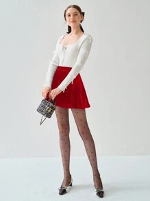 Enchnt Minifalda con volantes romántica y preciosa para mujer, ideal para la primavera/verano, dulce y elegante para el Día de San Valentín, cumpleaños, fiesta y cita