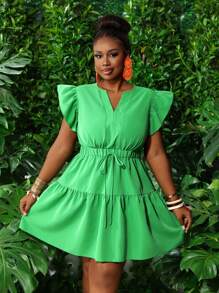 Slaydiva Plus Size Dresses - 綠色 - 查看 5