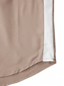 Manfinity Homme Men's Contrast Color Long Sleeve Single Breasted Casual Shirt, Autumn