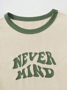 SHEIN Unity 简约时尚休闲日常紧身衣 - 杏色 - 查看 5