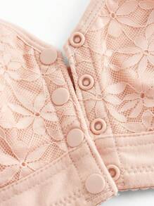 BloomMama 1pc Standard Size Women Front Hook Nursing Bra - Apricot - View 4