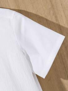 Tween Boy Spider Graphic White Short Sleeve Shirt - White - View 3