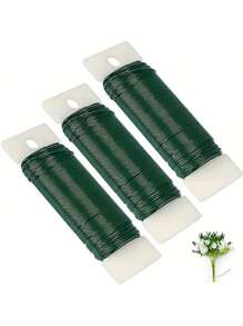 35m Green Floral Wire - Flexible Paddle Wire For Christmas Wreaths, DIY Crafts, Flower Arrangements, Floral Decor, Holiday Decorations, Gift Wrapping, Floral Shop Supplies, Handmade Wreath Base, Floral Design Wire, Crafting Wire For Artificial Flowers, Home Decor, Seasonal Projects