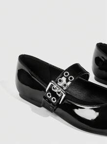 Cuccoo CUCCOO GRLICON Zapatos planos de estilo Y2K para mujer, adecuados para looks punk, motero, chica cool, Halloween, Navidad y fiestas