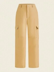 BamGleam Women's Cargo Pants - Khaki - View 5