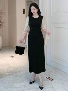 DAZY Váy dự tiệc Valentine dài vừa phải cho nữ, Váy dạ hội xuân/hè - Nhiều màu - Xem 5