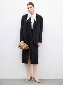 CUCCOO BIZCHIC Fashion Gold Thick Heel Pointed Toe Backstrap High Heel Pumps, Suitable For Commuting, Dating, Party, Wedding, Holiday Spring Shoes Spring Break Easter For Christmas - Gold - View 10