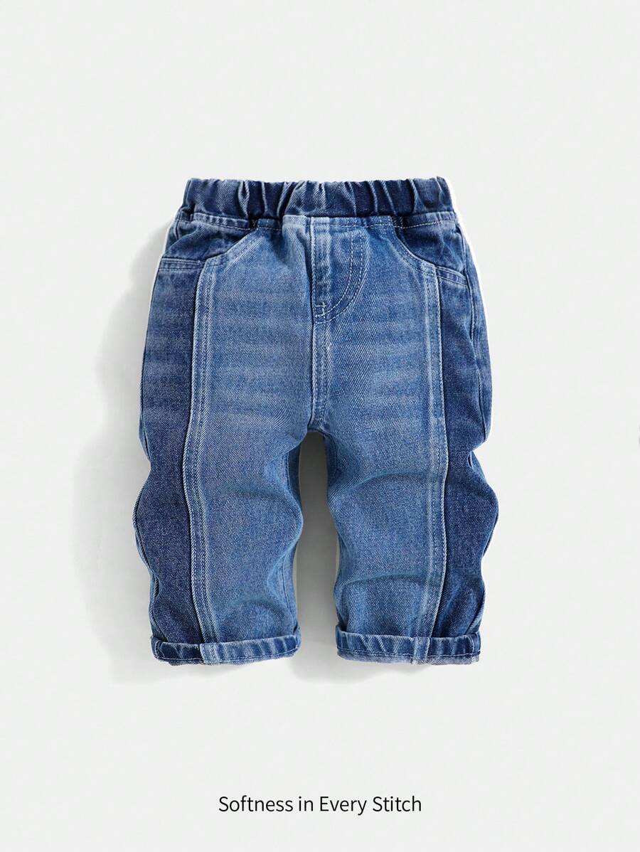 Cozy Pixies Quần dài rộng rãi màu xanh nhạt và xanh đậm cho bé trai - Rửa trung bình - Xem 1