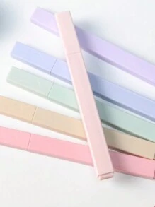 12 支莫兰迪美学方形荧光笔，温和软凿头记号笔粉彩荧光笔不渗色，快干，适用于日记笔记学校文具用品情人节、情人节婚礼、生日 - 彩色 - 查看 2