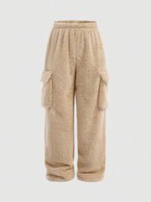 SHEIN Girlism 3pcs/Set Teen Girl Solid Color Vintage/Athleisure/Casual Jacket, Tube Top, And Sweatpants