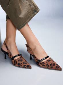 CUCCOO GRLICON 女士 Y2K 朋克风格高跟鞋，适合摩托车、酷女孩、万圣节、圣诞节、派对装扮 - 棕色 - 查看 6