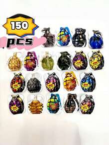 仿真自爆手榴弹 小型爆炸包 恶作剧玩具 婚礼搞笑道具 新年 充气小炸弹 恶作剧手榴弹 愚人节手榴弹玩具 婚礼派对装饰 新年烟花 CS手榴弹玩具（颜色款式随机） - 彩色 - 查看 3