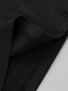 Manfinity Homme Men Astronaut & Letter Graphic Short Sleeve Tee, Casual, For Going Out - Black - View 5