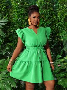 Slaydiva Plus Size Dresses - 綠色 - 查看 6
