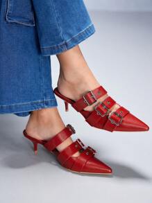 CUCCOO GRLICON 女士 Y2K 朋克风格高跟鞋，适合摩托车、酷女孩、万圣节、圣诞节、派对装扮