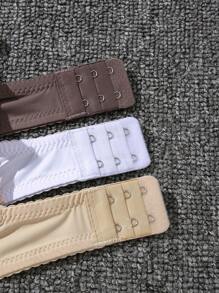 4pcs/Set Simple Solid Color Smoothing Adjustable Strap Wire Bra Sets For Women - Multicolor - View 3