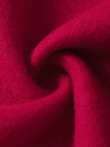 SHEIN Explorewe Teen Girls' Solid Color Hooded Sweatshirt, Fall/Winter - Red - View 6