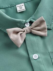 2pcs Tween Boy Gentlemen Suit 2 Pieces Set: Vest And Pants, Elegant And Outfit For Birthday Party, Evening Gala, Wedding, Christening, Christmas Party Tshirt