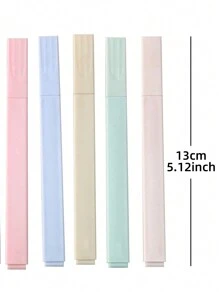 12 支莫兰迪美学方形荧光笔，温和软凿头记号笔粉彩荧光笔不渗色，快干，适用于日记笔记学校文具用品情人节、情人节婚礼、生日 - 彩色 - 查看 8