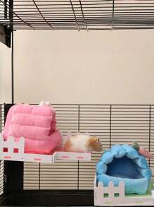 1pc仓鼠吊床花枝鼠金丝熊加温用品小宠物窝鼠窝垫松鼠刺猬床笼窝仓鼠窝 - 彩色 - 查看 6