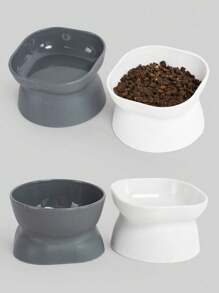 1 件随机颜色宠物碗，适用于猫和小型犬 - 耐用食物和水喂食器，防滑陶瓷/塑料宠物碗，适用于小猫/小狗，可爱的干/湿食喂食碗，易于清洁的宠物碗，适用于家庭/旅行 - 彩色 - 查看 7