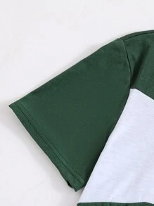2 pièces/Set T-shirt à manches courtes col rond et pantalon pour garçon ado, style minimaliste pour porter au quotidien