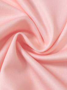 SHEIN 2pcs Baby/Baby Girl Casual Cute Funny Laser Cats Pattern Knit Plain Long Sleeve Top And Tights Set, Comfortable Home Outfit - Baby Pink - View 7