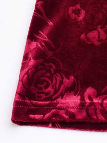 Allurite Robe moulante à fines bretelles en velours gaufré vintage élégante pour femme, rouge, pour la Saint-Valentin. Longue robe pour femme, robe de Saint-Valentin, robe sexy pour femme, robe rouge élégante et classique, robe vintage pour femme, robe sans bretelles