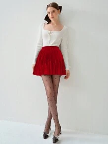 Enchnt Minifalda con volantes romántica y preciosa para mujer, ideal para la primavera/verano, dulce y elegante para el Día de San Valentín, cumpleaños, fiesta y cita