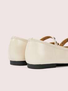 CUCCOO DOLLMOD Zapatos planos de malla negra de moda para mujer - Albaricoque - Ver 8