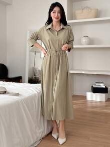 DAZY 女士中长款衬衫裙，春夏，情人节款