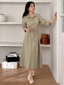 DAZY 女士中长款衬衫裙，春夏，情人节款