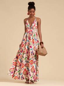 Travachic 女式夏季度假花卉印花细肩带连衣裙 - 彩色 - 查看 7