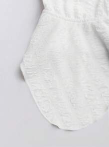 EMERY ROSE Áo hai dây viền bèo nhún màu trơn cho nữ - trắng - Xem 4