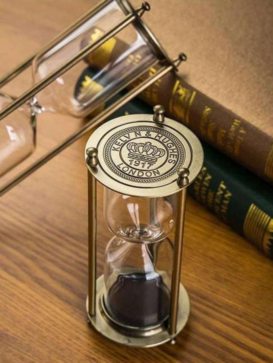 SHEIN Decora la casa, la sala de estar, la oficina, la sala de conferencias, accesorios de mesa, reloj de arena decorativo retro, adornos decorativos de mesa de arte, el mejor regalo de cumpleaños