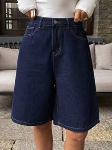 Livesso Shorts bermudas de mezclilla nuevos de mujer para otoño