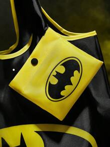 BATMAN X SHEIN 时尚蝙蝠印花可折叠便携式购物手提袋