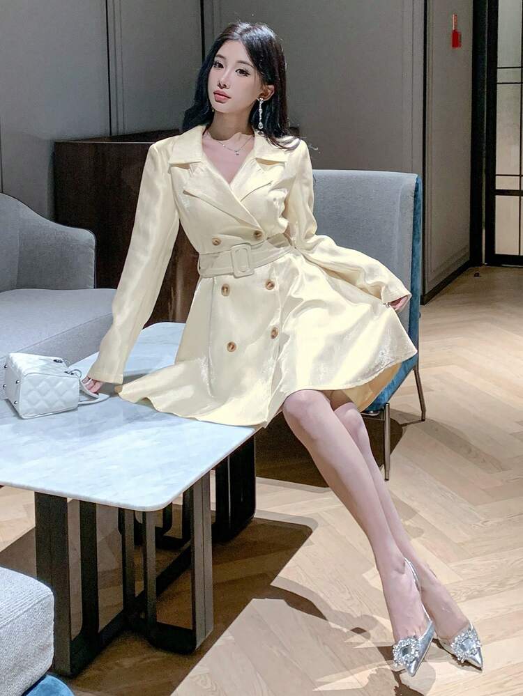 Women's Short Cocktail Party Dress, Suitable For Spring/Fall And Valentine's Day Prom Dress Long Sleeve Dress Elegant Women Dresses
