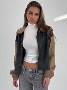 Aloruh Women's Casual Barn Women Pu Leather Jacket - Multicolor - View 5