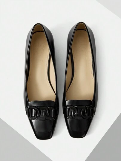 MOTF PREMIUM MINIMALIST SOLID COLOR SQUARE TOE FLAT WOMEN OFFICE SHOES, FOR VALENTINE'S DAY SPRING SHOES SPRING BREAK EASTER FOR CHRISTMAS