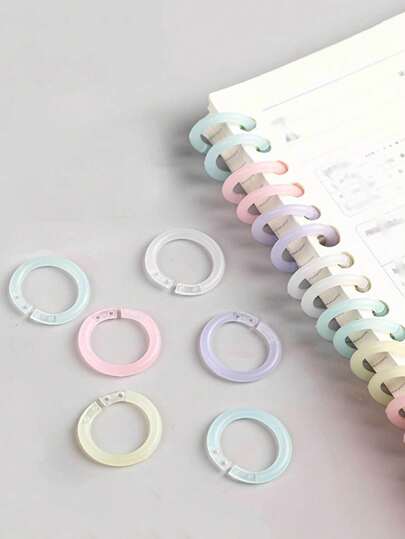 20/30/40 st färgglada lösbladsspännen, avtagbara bindringar, perforerade plastpärmringar, bokringar för bindning av rapporter och dokument, anteckningsböcker, skolmaterial