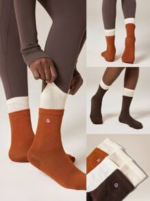 GLOWMODE Double Layered Cotton-Blend Light Sport Tube Socks - Multicolor - View 8