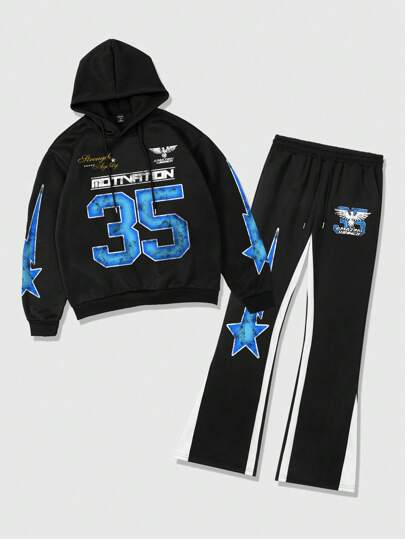 Street Life بدلة رياضية كاجوال للرجال شامل هودي وبنطال