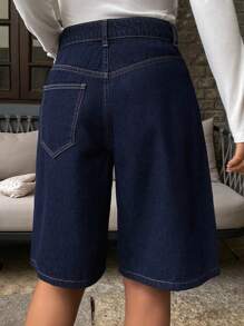 Livesso Shorts bermudas de mezclilla nuevos de mujer para otoño