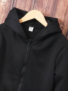 Teen Girl Solid Color Hooded Sweatshirt, Autumn/Winter