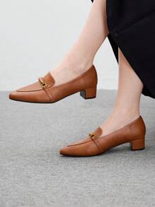 CUCCOO BIZCHIC 女士时尚百搭简约休闲高跟鞋情人节款 - 棕色 - 查看 3