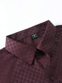 Manfinity Homme Camicia casual da uomo in flanella a quadri monopetto a maniche lunghe, adatta per l'autunno