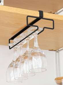 SHEIN 1pcs Iron Glass Wall Mounted Storage Rack For Home And Kitchen Valentine's Day, Valentine's Day Wedding, Birthday, Kitchen Accessories, Living Room Decoration