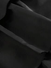 SHEIN MOD 大码女士黑色浪漫优雅连衣裙 - 黑色 - 查看 4