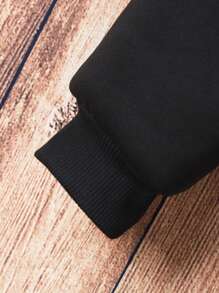 Teen Girl Solid Color Hooded Sweatshirt, Autumn/Winter